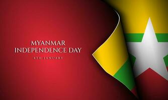 Myanmar Independence Day Background Design. vector