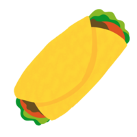 Beef burrito illustration png