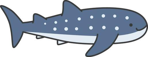 Whale shark icon. Cartoon illustration of whale vector icon for web design