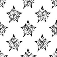 Seamless pattern with cute stars doodle for decorative print, wrapping paper, greeting cards, wallpaper and fabric vector