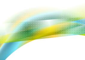 Colorful abstract waves background photo