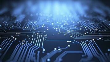 AI generated Circuit Board Background. Computer, Data, Technology, Artificial Intelligence. AI Generated photo
