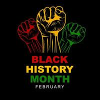 Vector illustration of Black History Month which is celebrated every year in February. Black History Month is an annual observance originating in the United States