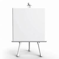 AI generated blank whiteboard on the wall. Generative AI photo