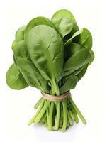 AI generated Bunch of spinach isolated on white background. AI Generated photo