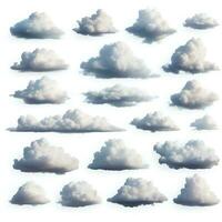 AI generated Collection of clouds 2 photo