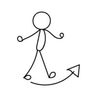 Funny Stickman hand drawn style for print vector