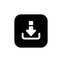Download icon vector. Upload button illustration. Load symbol or logo. vector