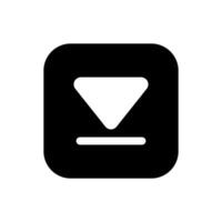 Download icon vector. Upload button illustration. Load symbol or logo. vector
