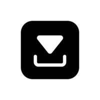 Download icon vector. Upload button illustration. Load symbol or logo. vector