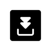 Download icon vector. Upload button illustration. Load symbol or logo. vector