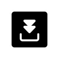 Download icon vector. Upload button illustration. Load symbol or logo. vector