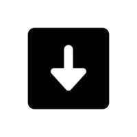 Download icon vector. Upload button illustration. Load symbol or logo. vector