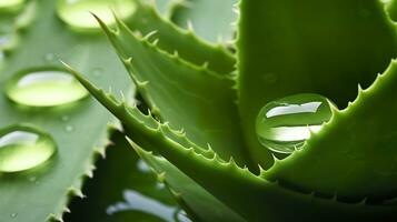 AI generated Visualizing the presentation of the plant Aloe Vera. Generative AI photo