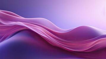 AI generated Abstract 3D image of digital waves in shades of pink and purple. AI Generated photo