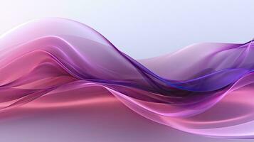 AI generated Abstract 3D image of digital waves in shades of pink and purple. AI Generated photo