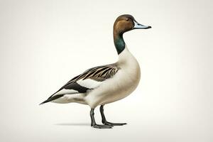 AI generated Northern pintail isolated on white background. AI Generated. photo