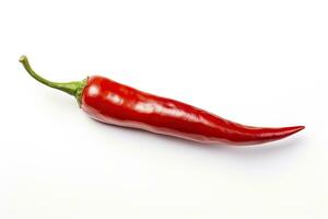 AI generated A Red chili pepper is isolated on a white background. AI Generated photo