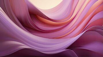 AI generated Abstract 3D image of digital waves in shades of pink and purple. AI Generated photo