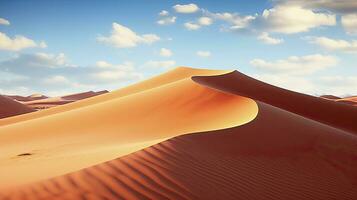 AI generated Desert with magical sands and dunes as inspiration for exotic adventures in dry climates.  AI Generated. photo