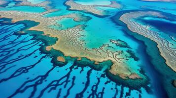 AI generated underwater ribbon reefs landscape photo