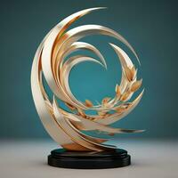 AI generated Golden Spiral Trophy photo