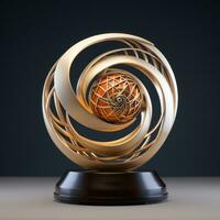 AI generated Golden Spiral Trophy photo