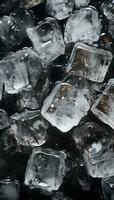 AI generated Close-up of floating ice cubes photo