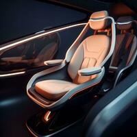 AI generated Futuristic Car Seat photo