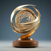 AI generated Golden Spiral Trophy photo