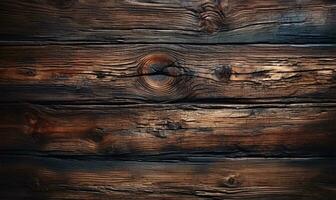 AI generated Dark Wood with Rich Textures photo