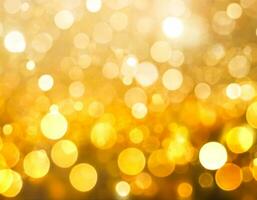 AI generated Gold background with light bokeh. Abstrat background photo