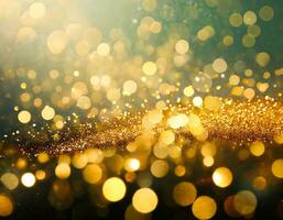 AI generated Gold background with light bokeh. Abstrat background photo