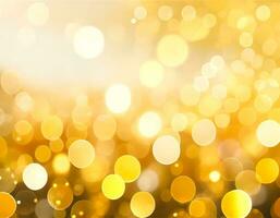 AI generated Gold background with light bokeh. Abstrat background photo