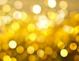 AI generated Gold background with light bokeh. Abstrat background photo