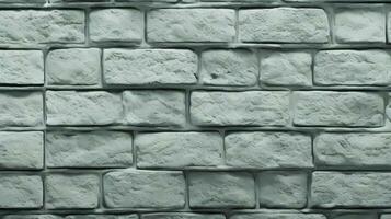 AI generated Ground stone tile wall texture, white light brick panorama wide background banner. photo