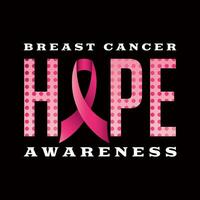 Breast Cancer Awareness Hope Message Illustration vector