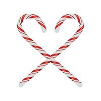 Christmas Candycanes Crossed and Isolated on White Illustration vector