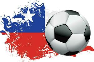 Chile fútbol grunge diseño vector