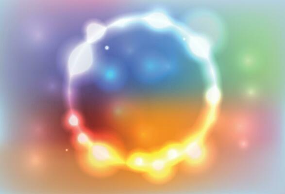 Abstract Colorful Ring of Lights Illustration