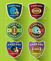 Fantasy Football Emblems and Badges Set vector