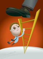 Challenges of Climbing the Corporate Ladder vector