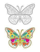 Mandala Colorful Butterfly vector