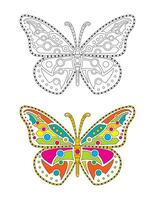 Mandala Colorful Butterfly vector