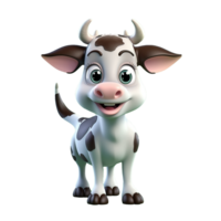 AI generated Cow png isolated on transparent background