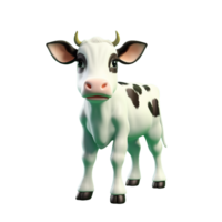 ai gerado vaca png isolado em transparente fundo