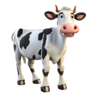 AI generated Cow png isolated on transparent background