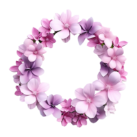 AI generated Flower frame isolated on transparent background png