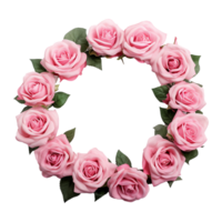 AI generated Flower frame isolated on transparent background png