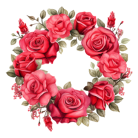 AI generated Flower frame isolated on transparent background png